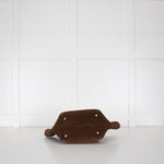 De Mellier Dark Brown Suede Midi New York Tote