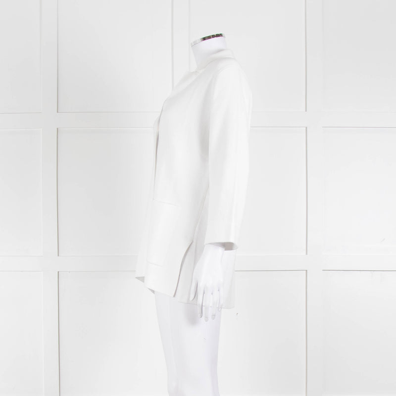 Daniel & Mayer White Knit Front Pocket Jacket