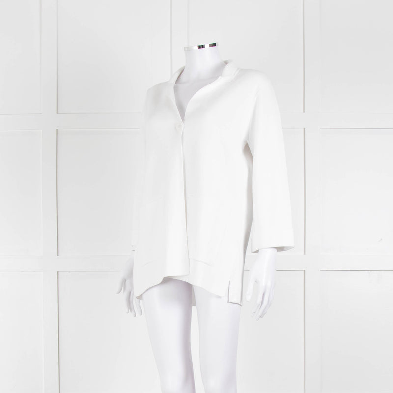 Daniel & Mayer White Knit Front Pocket Jacket