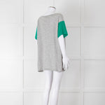 Amanda Wakeley Grey Green Short Sleeve Cashmere Sweater