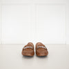 Tods Tan Leather Diamante Detail Loafers