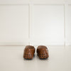 Tods Tan Leather Diamante Detail Loafers