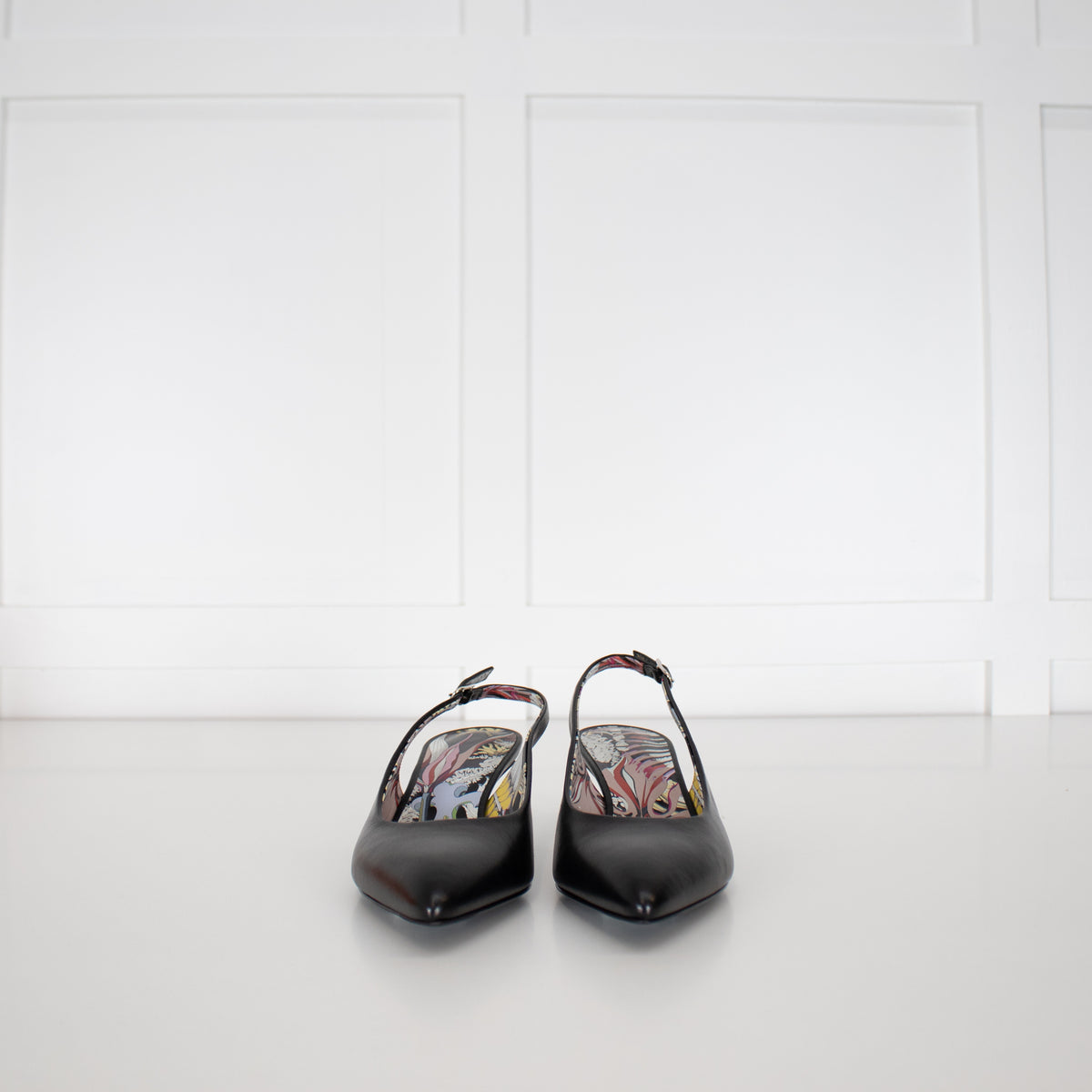 Hermes Black Leather Escarpins Alix 40 Slingbacks