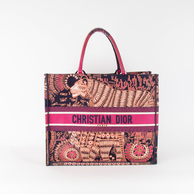 Christian Dior Pink Navy Canvas Book Tote – Phoenix Style