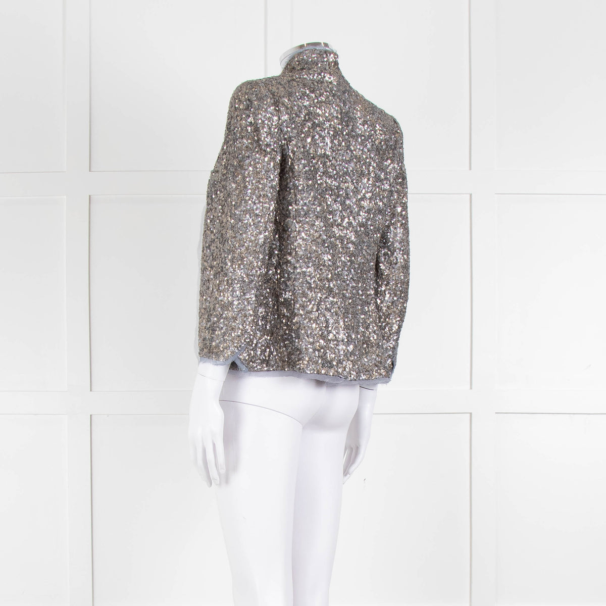 Zadig & Voltaire Silver Sequinned Blazer Jacket
