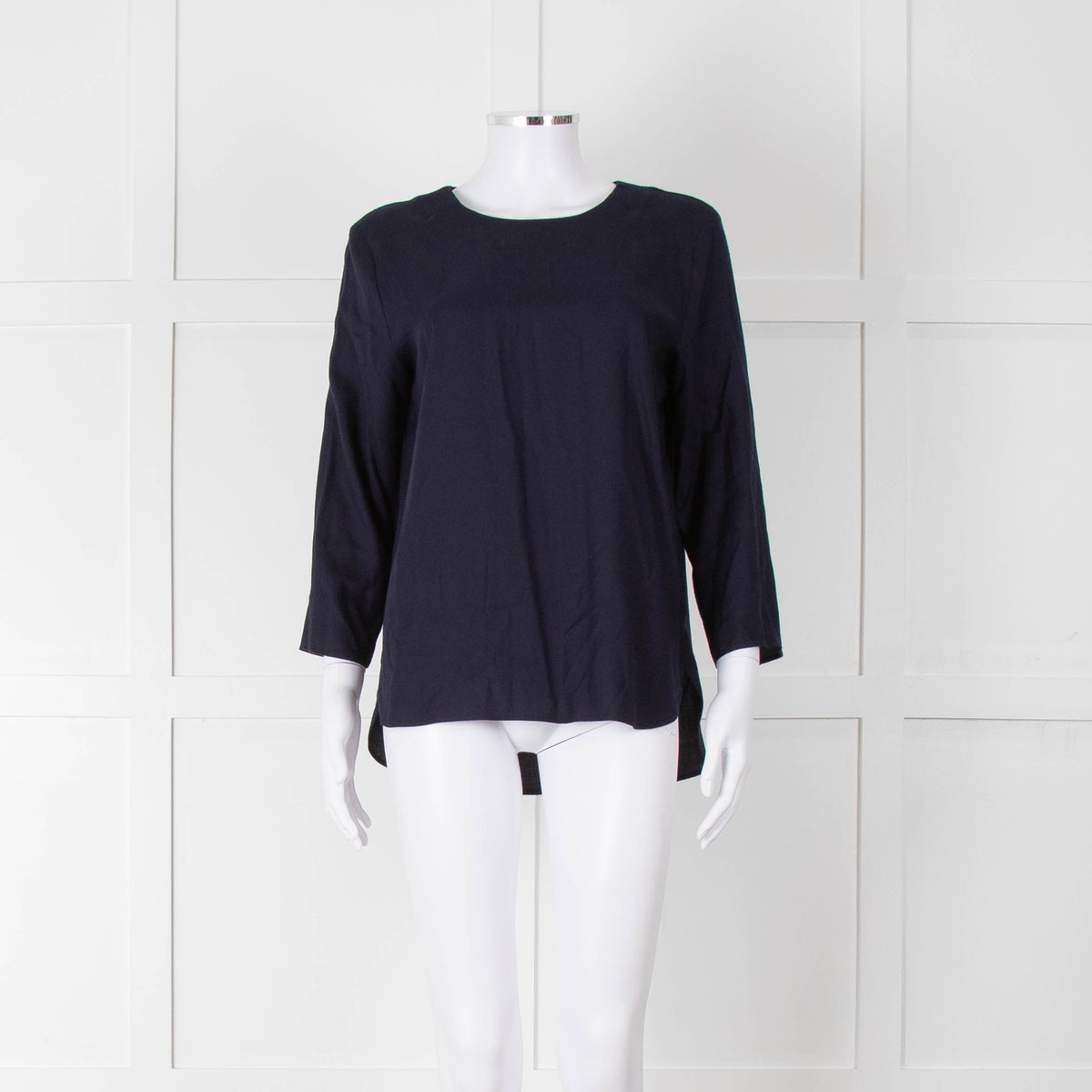 Second Female Navy Blue 3/4 Sleeve Top