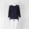 Second Female Navy Blue 3/4 Sleeve Top