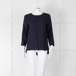 Second Female Navy Blue 3/4 Sleeve Top