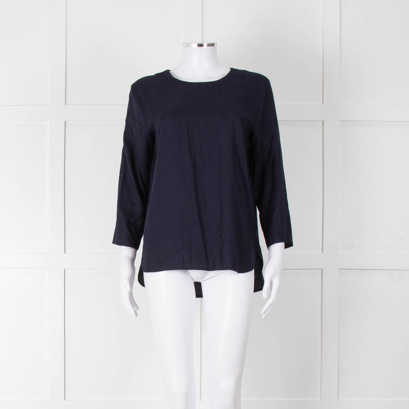Second Female Navy Blue 3/4 Sleeve Top