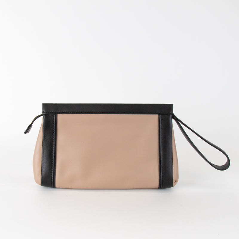 Kate Spade Tan Black Trim Clutch Bag