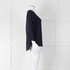 Second Female Navy Blue 3/4 Sleeve Top