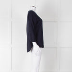 Second Female Navy Blue 3/4 Sleeve Top