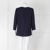 Second Female Navy Blue 3/4 Sleeve Top