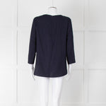 Second Female Navy Blue 3/4 Sleeve Top