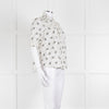 ME + EM Cream Khaki Floral Cotton Scallop Lace Trim Top