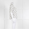 ME + EM Cream Khaki Floral Cotton Scallop Lace Trim Top