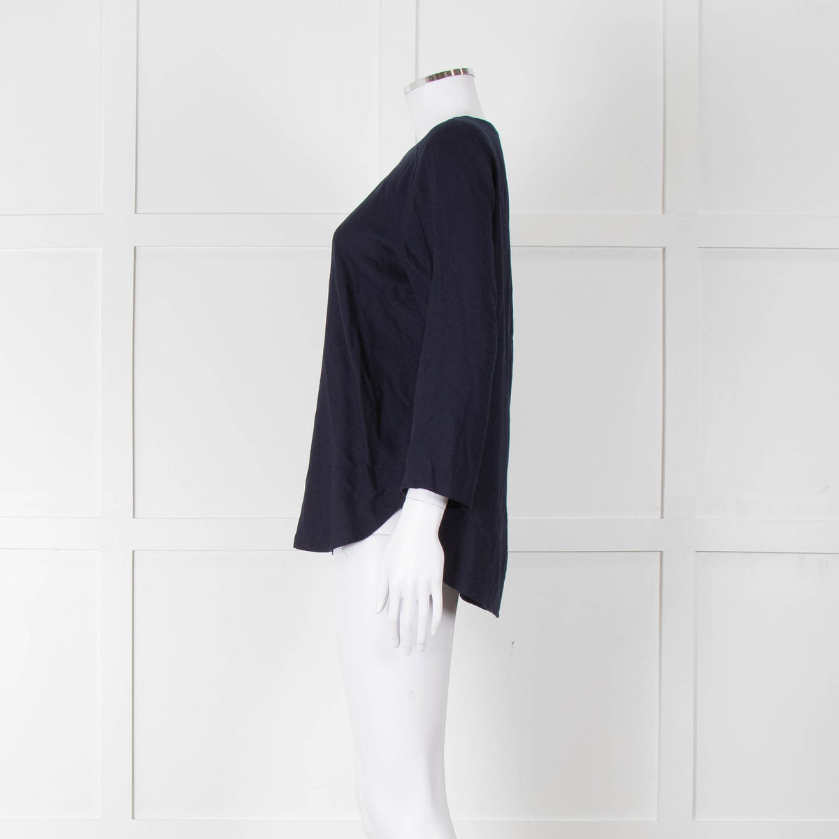 Second Female Navy Blue 3/4 Sleeve Top