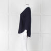 Second Female Navy Blue 3/4 Sleeve Top