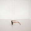 Tara Jarmon Brown Pink Oval Frame Diamante Detail Sunglasses