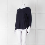 Second Female Navy Blue 3/4 Sleeve Top