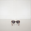Tara Jarmon Brown Pink Oval Frame Diamante Detail Sunglasses