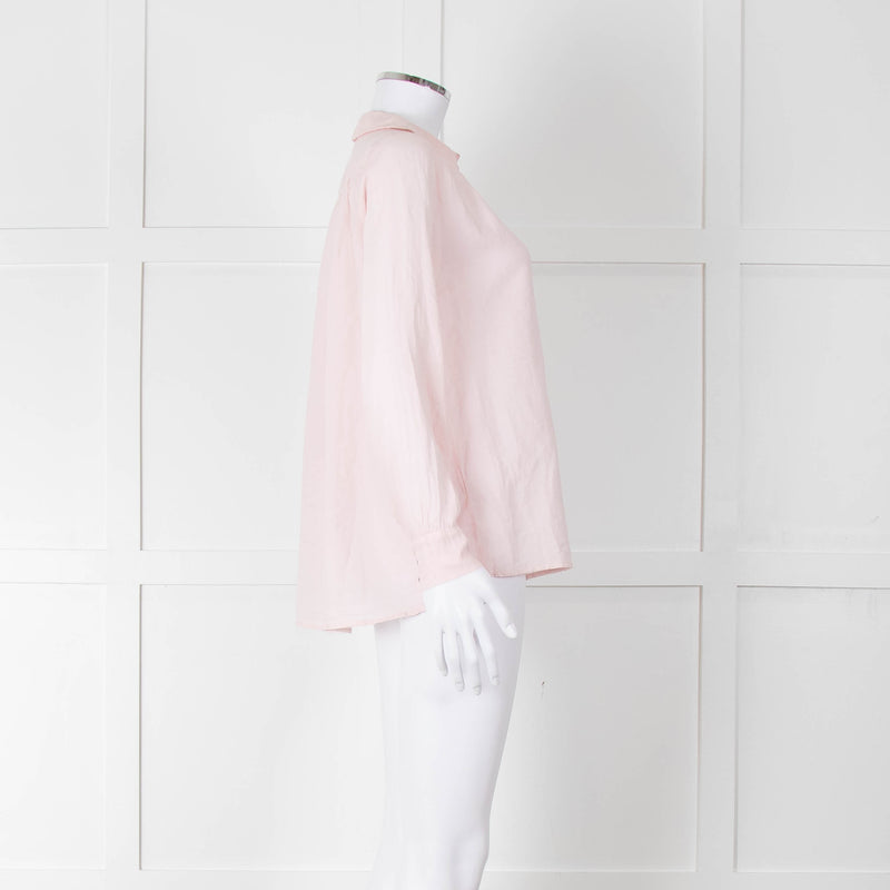 Ba&sh Shell Pink Cotton Long Sleeve Blouse