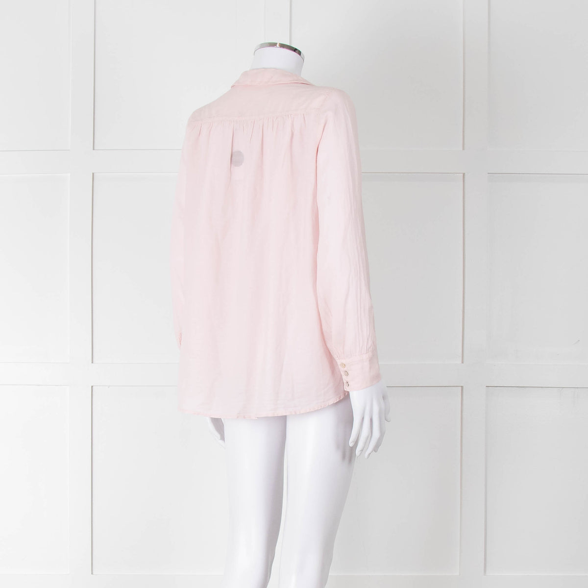Ba&sh Shell Pink Cotton Long Sleeve Blouse