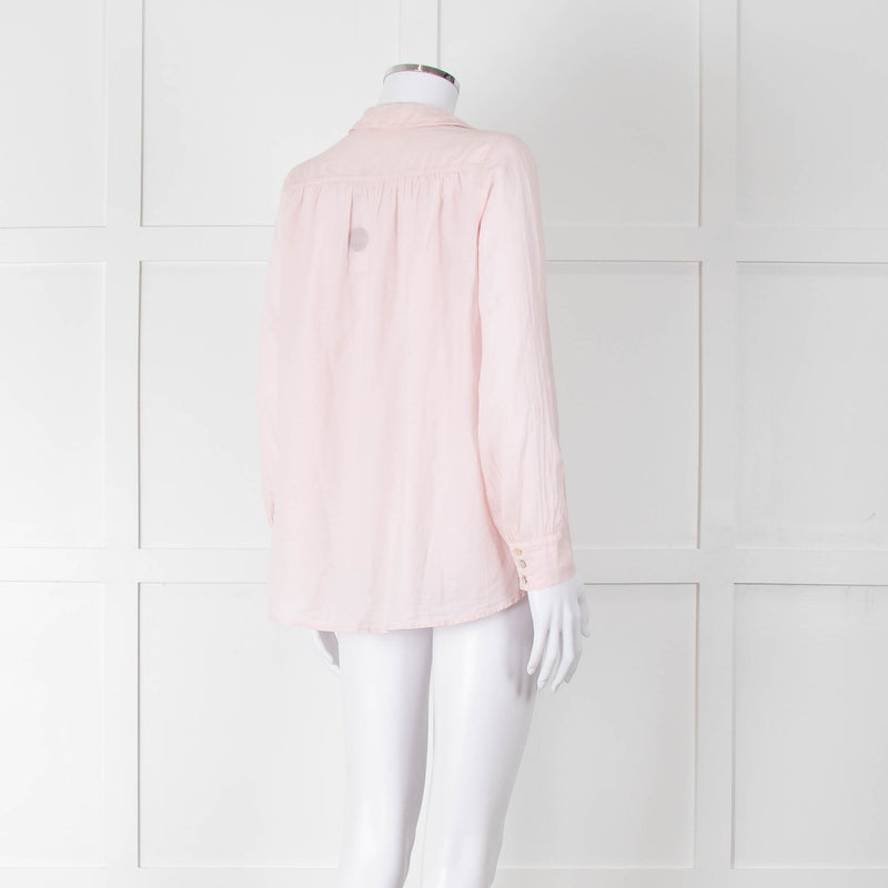 Ba&sh Shell Pink Cotton Long Sleeve Blouse