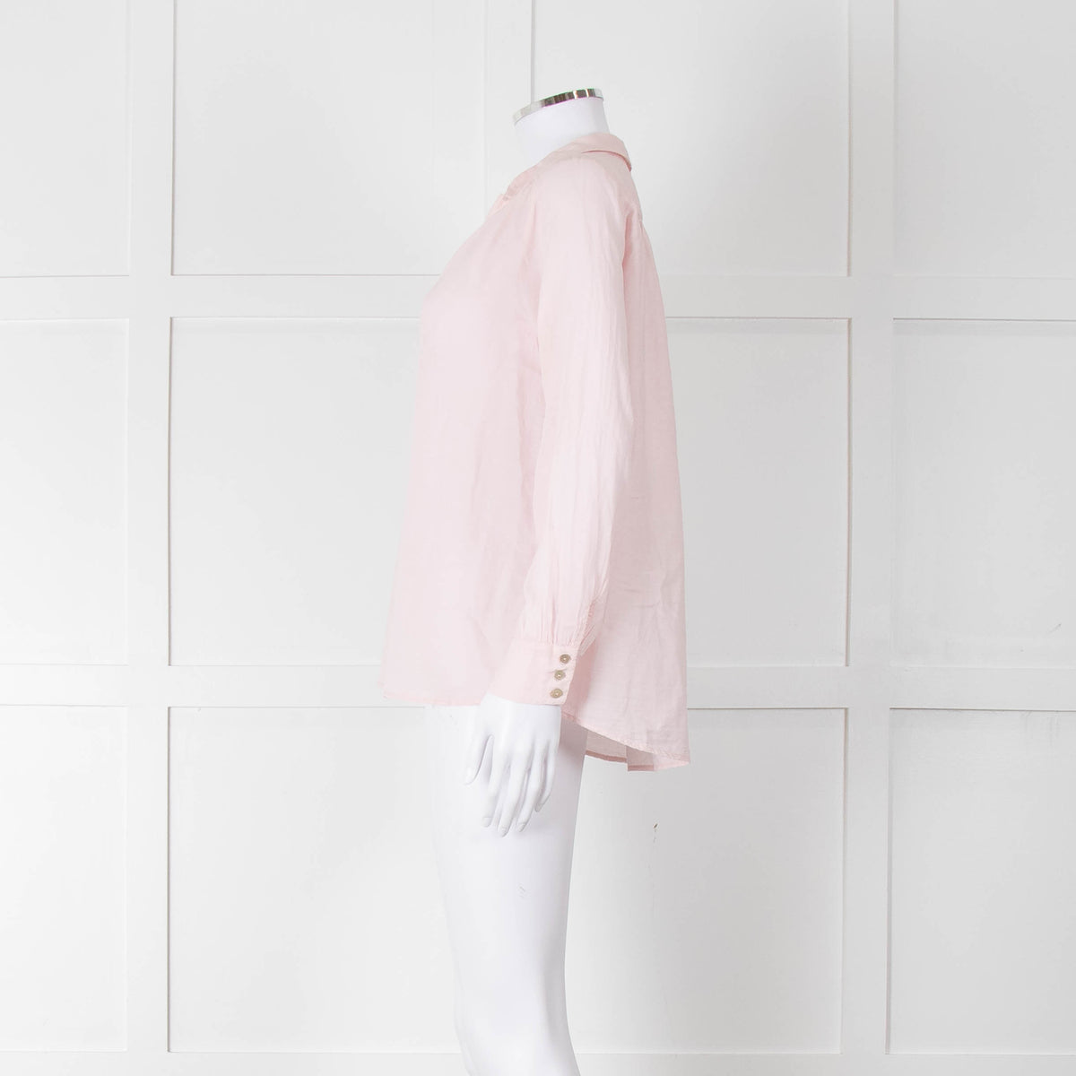 Ba&sh Shell Pink Cotton Long Sleeve Blouse
