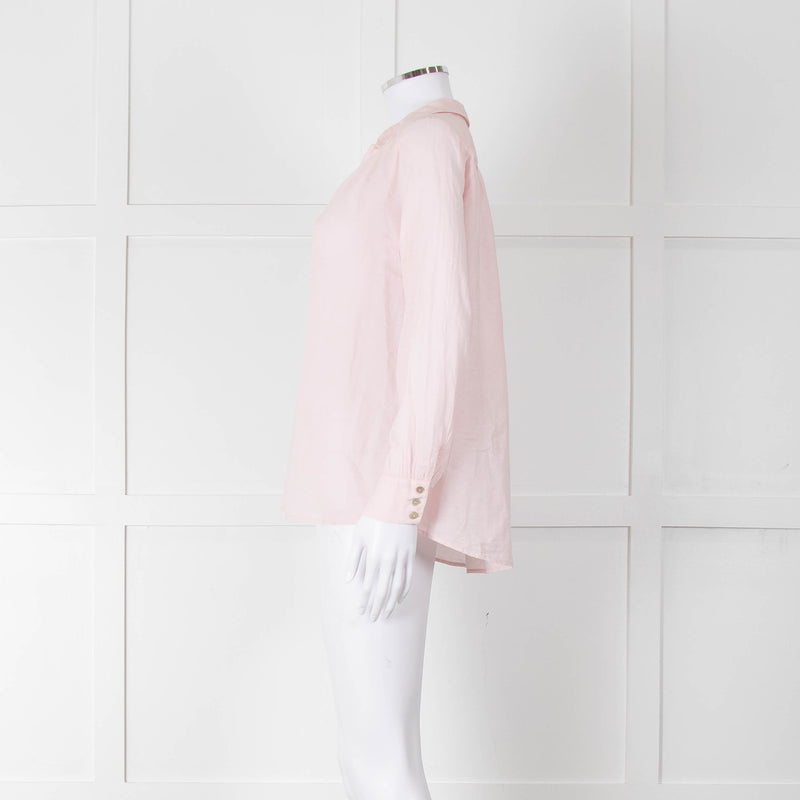 Ba&sh Shell Pink Cotton Long Sleeve Blouse