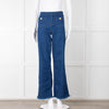 Me + Em Blue Front Pocket Wide Jeans