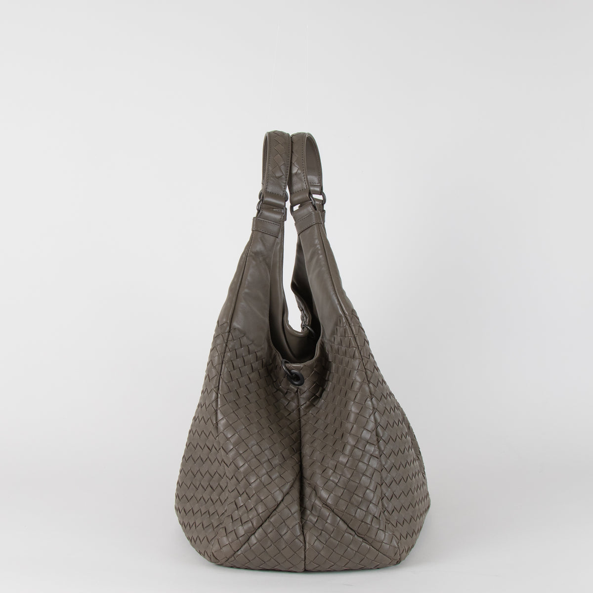 Bottega Veneta Olive Green Intrecciato Campana Bag