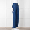 Me + Em Blue Front Pocket Wide Jeans