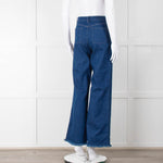 Me + Em Blue Front Pocket Wide Jeans