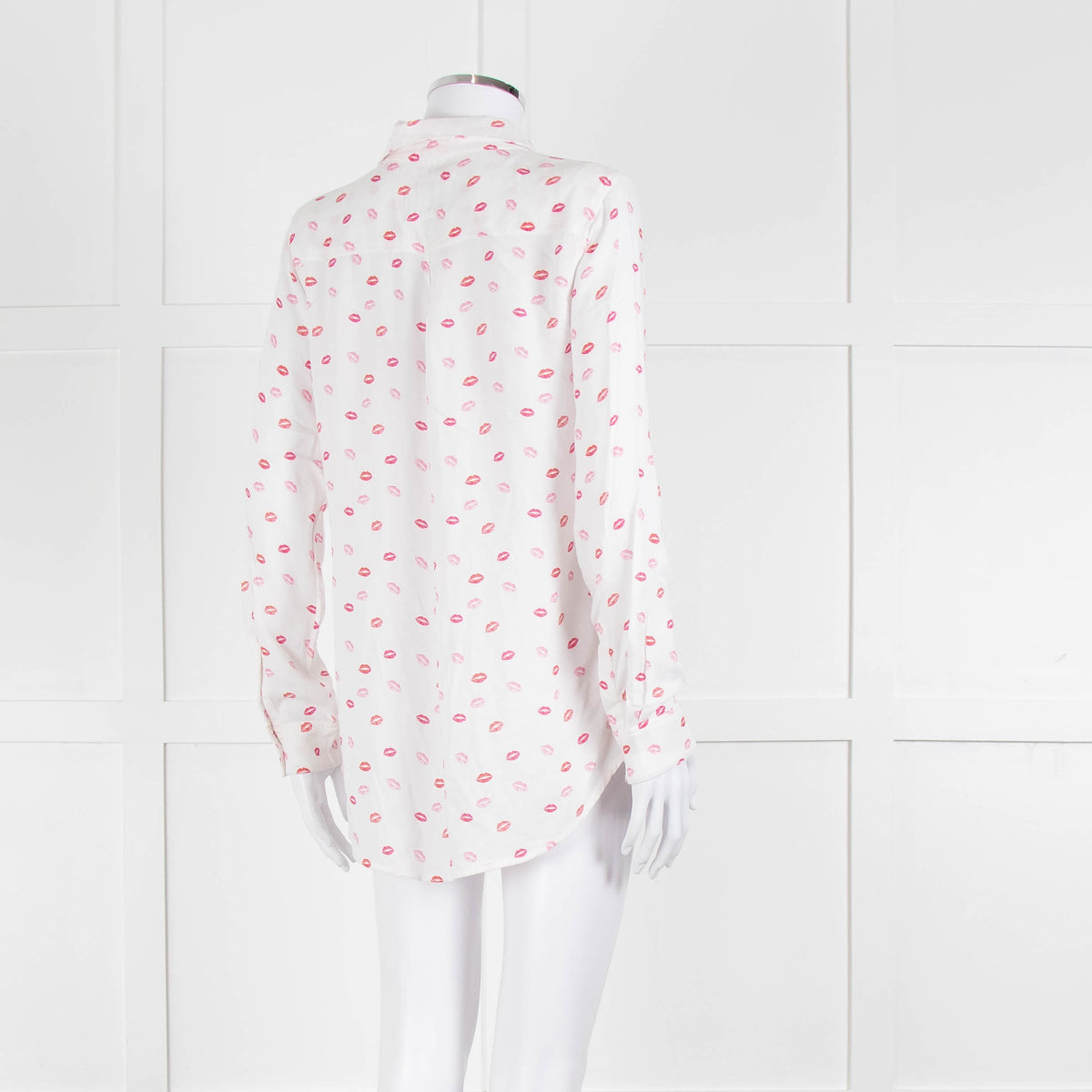 Rails White Pink Lips Print Shirt