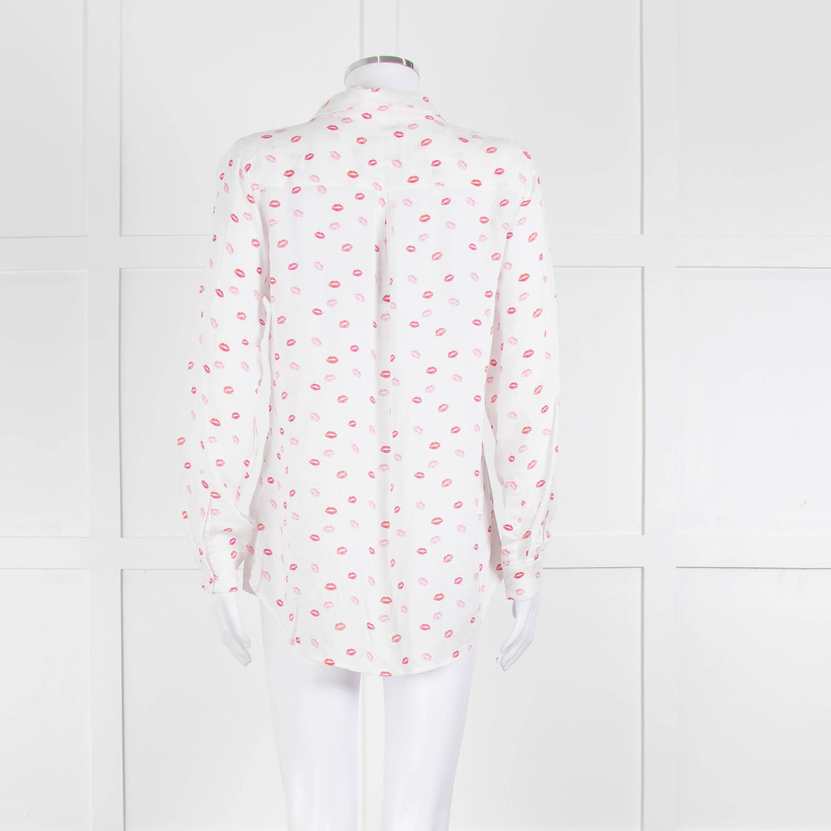 Rails White Pink Lips Print Shirt