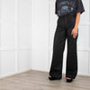 DL1961 Hepburn Wide Leg in Black Coated