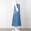 Me + Em Blue Denim A-Line Midi Skirt