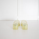 Gucci Cream Clear Logo Rubber Slides