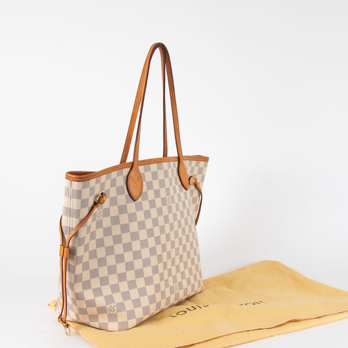 Louis Vuitton Damier Azur Neverfull MM Tote Bag