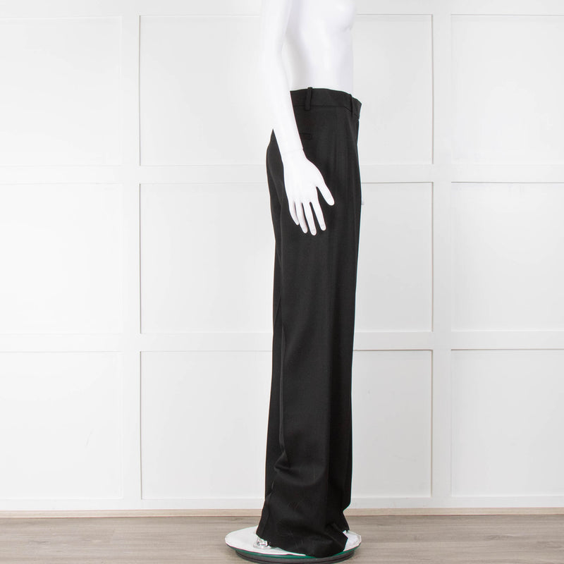 Nili Lotan Black Wide Leg Trousers