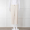 Me + Em Cream Cropped Back Pocket Trousers
