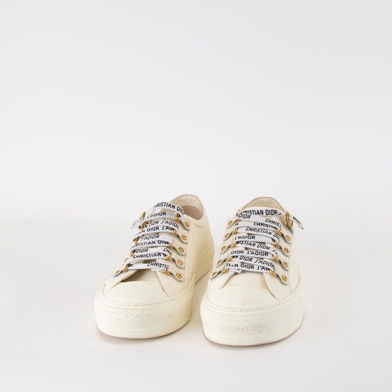 Dior Cream Canvas Walk'n'Dior Trainers