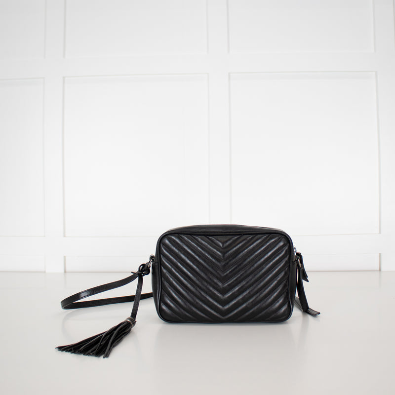 Saint Laurent Black Camera Lou Medium Bag