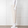 Me + Em Cream Cropped Back Pocket Trousers