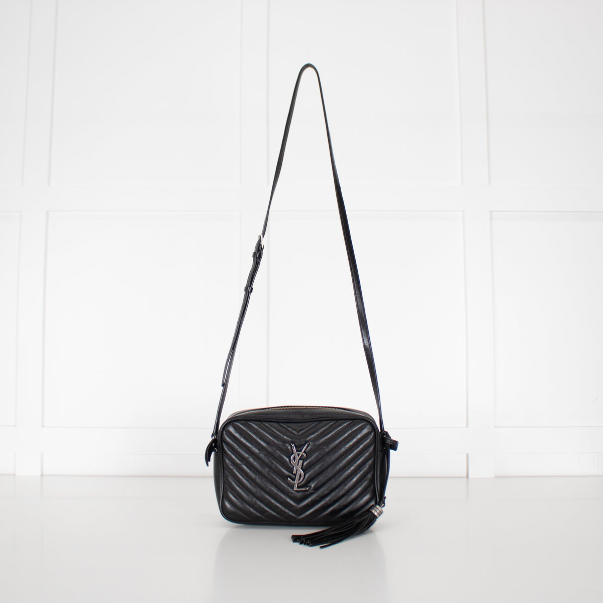 Saint Laurent Black Camera Lou Medium Bag