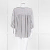 MIH White Black Blue Silk  Oversized Top