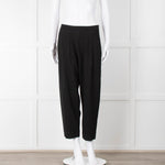 ME + EM Black Side Zip Back Buckle Trousers
