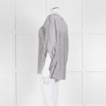 MIH White Black Blue Silk  Oversized Top