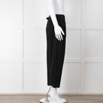 ME + EM Black Side Zip Back Buckle Trousers